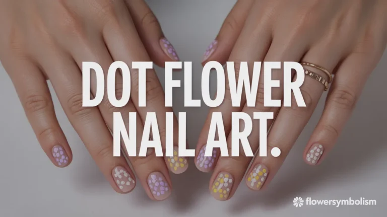 Dot Flower Nail Art: