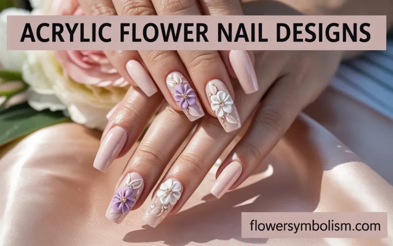 Acrylic Flower Nail Designs