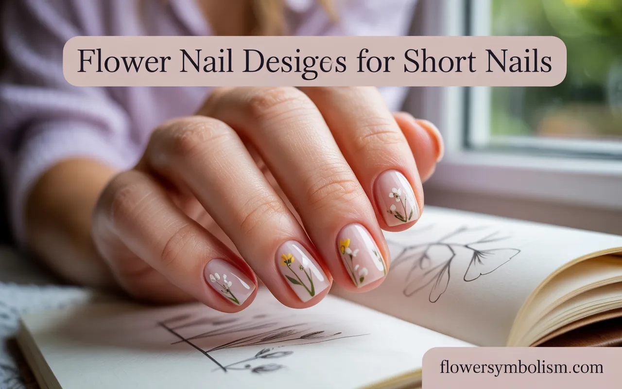 Flower Nail Designs For Short Nails