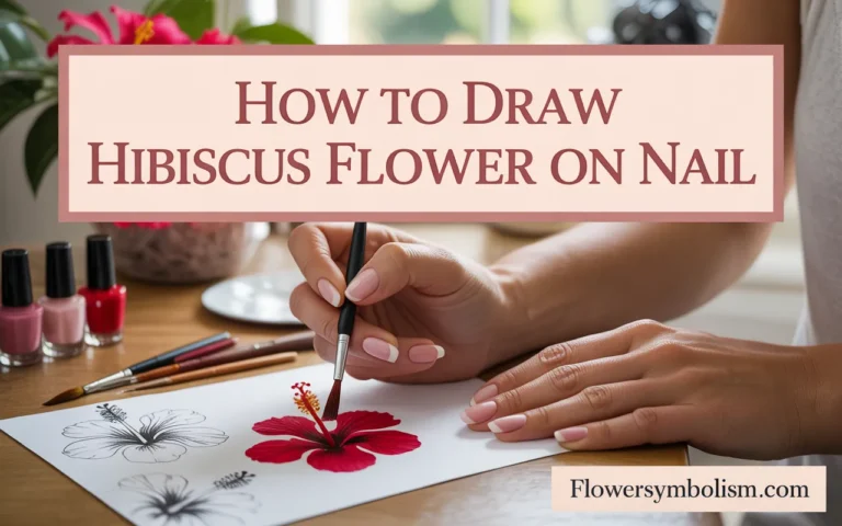 How To Draw Hibiscus Flower on Nail
