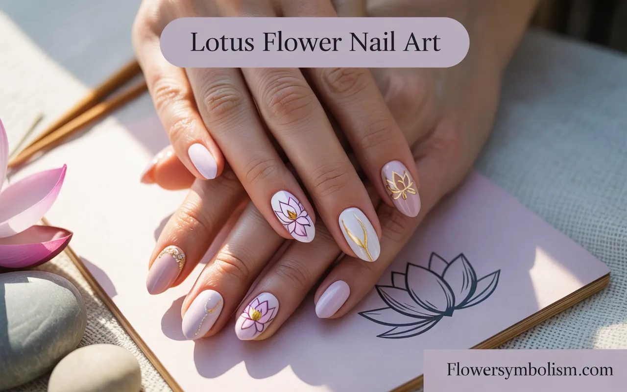 Lotus Flower Nail Art