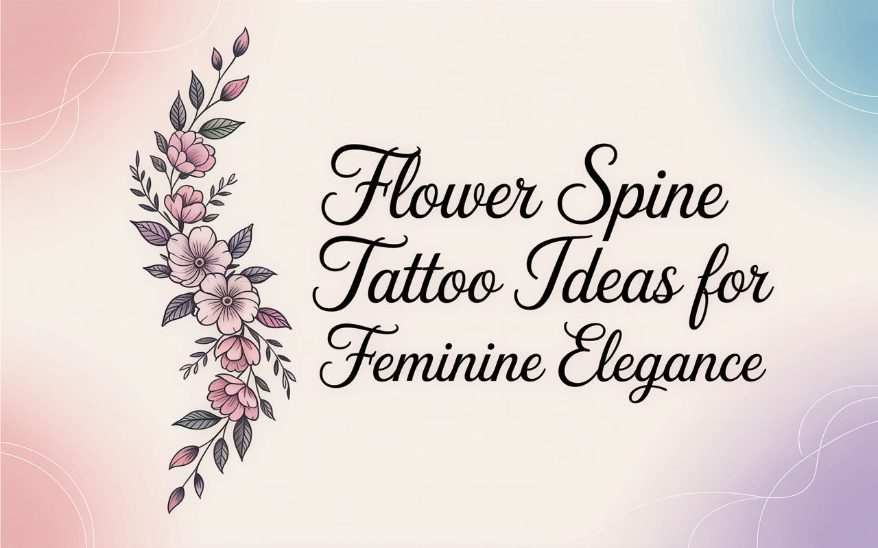 Flower Spine Tattoo Ideas for Feminine Elegance