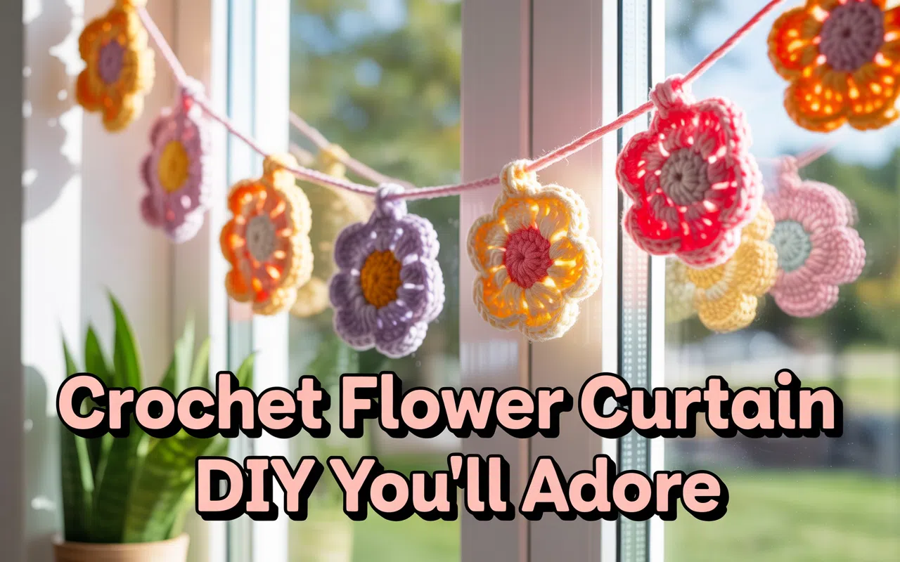 Crochet Flower Curtain