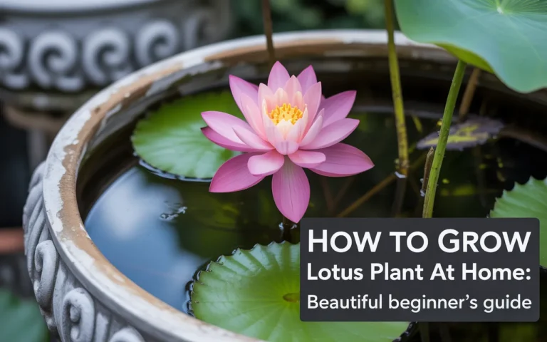 how to grow lotus plant at home