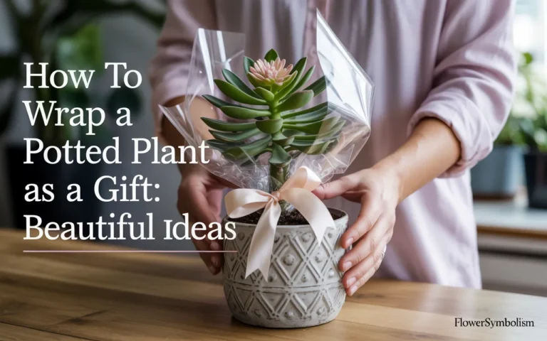 how to wrap a potted plant as a gift
