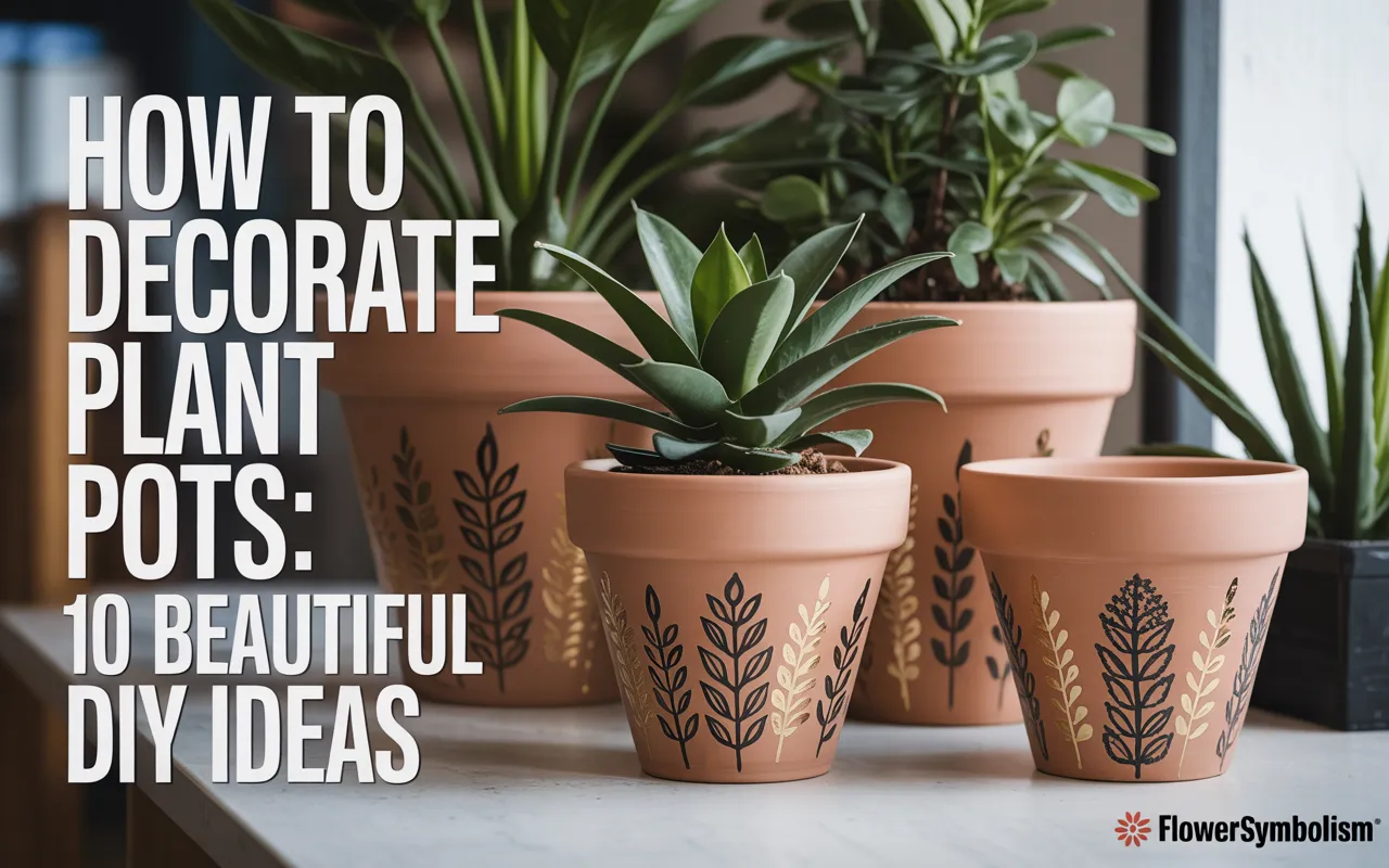 how to decorate plant pots
