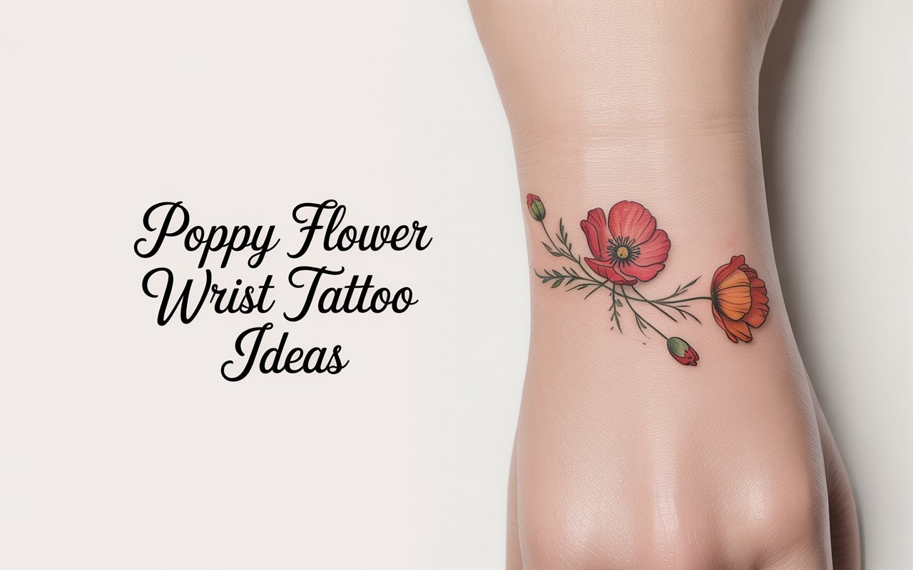 15+ Poppy Flower Wrist Tattoo Ideas