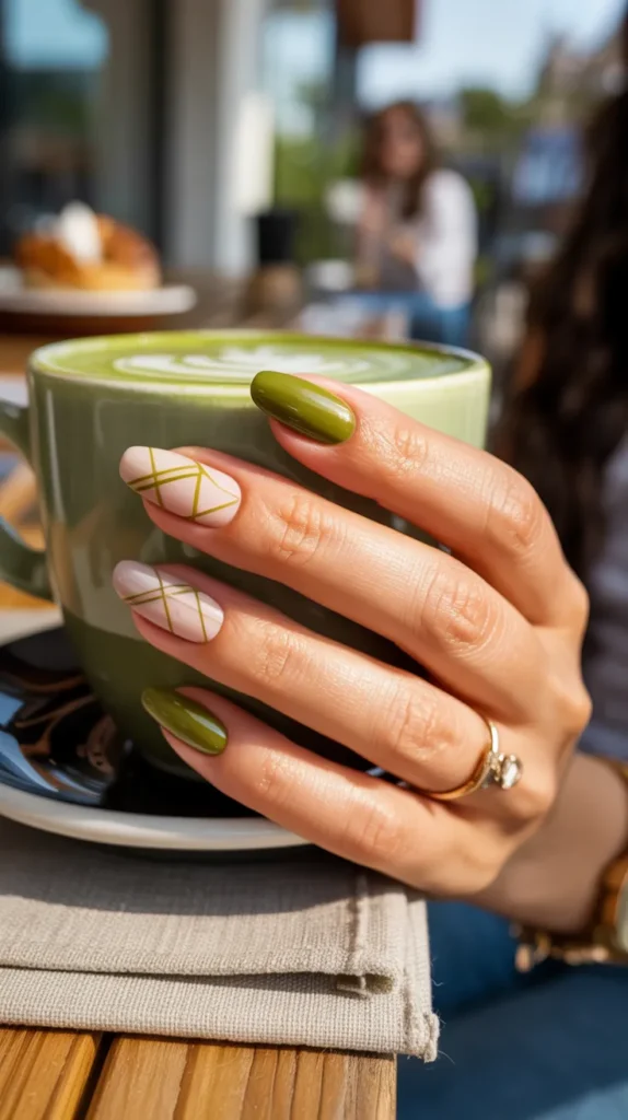 Elegant-Olive-Green-Nails-Ideas-21