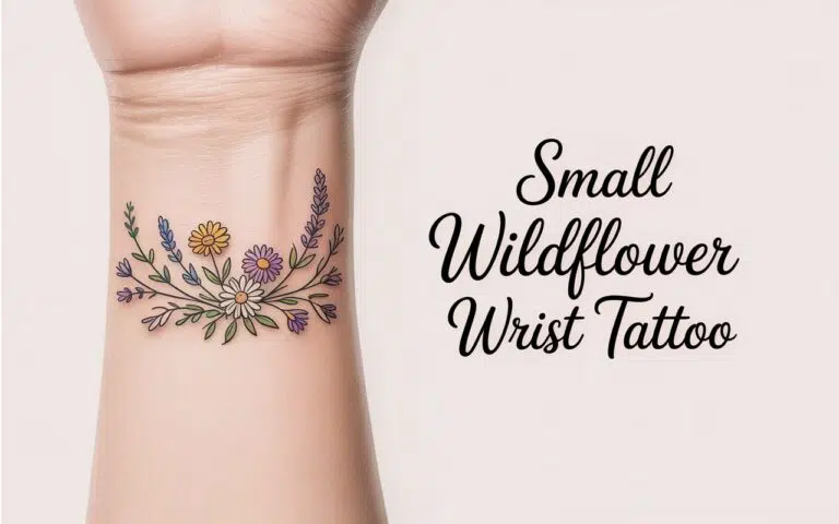 Small Wildflower Wrist Tattoo Inspiration