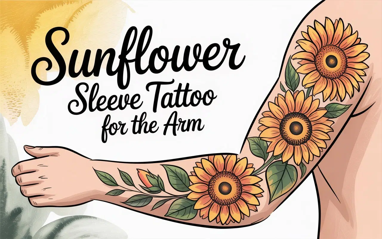 Sunflower Sleeve Tattoo Design for the Arm