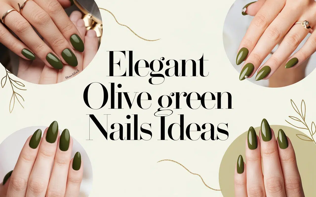 Elegant Olive Green Nails Ideas