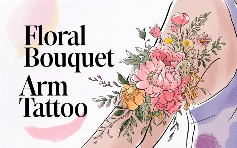 Floral Bouquet Arm Tattoo
