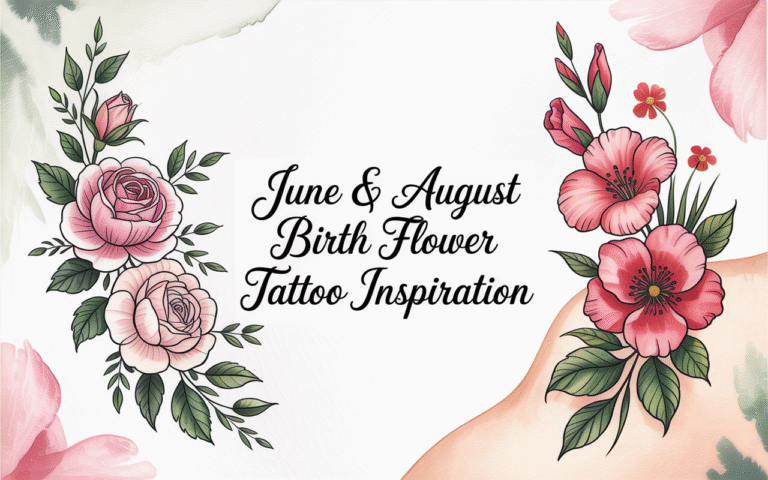 June & August Birth Flower Tattoo Inspiration