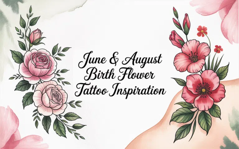 June & August Birth Flower Tattoo Inspiration