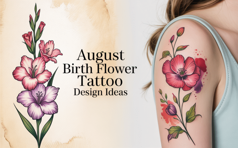 August Birth Flower Tattoo Design