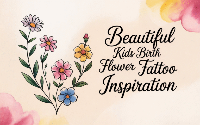 Beautiful Kids Birth Flower Tattoo Inspiration