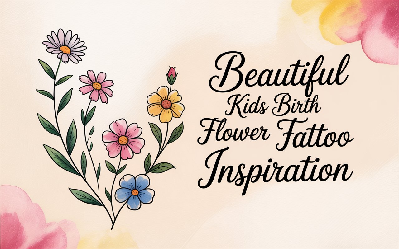 Beautiful Kids Birth Flower Tattoo Inspiration