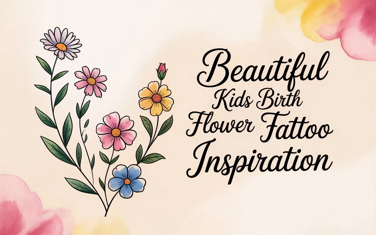Beautiful Kids Birth Flower Tattoo Inspiration