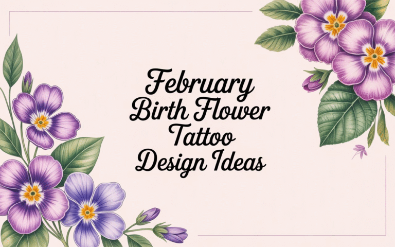 February Birth Flower Tattoo Design Ideas