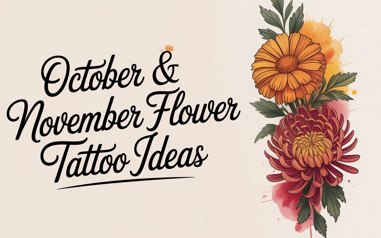 October & November Birth Flower Tattoo Ideas