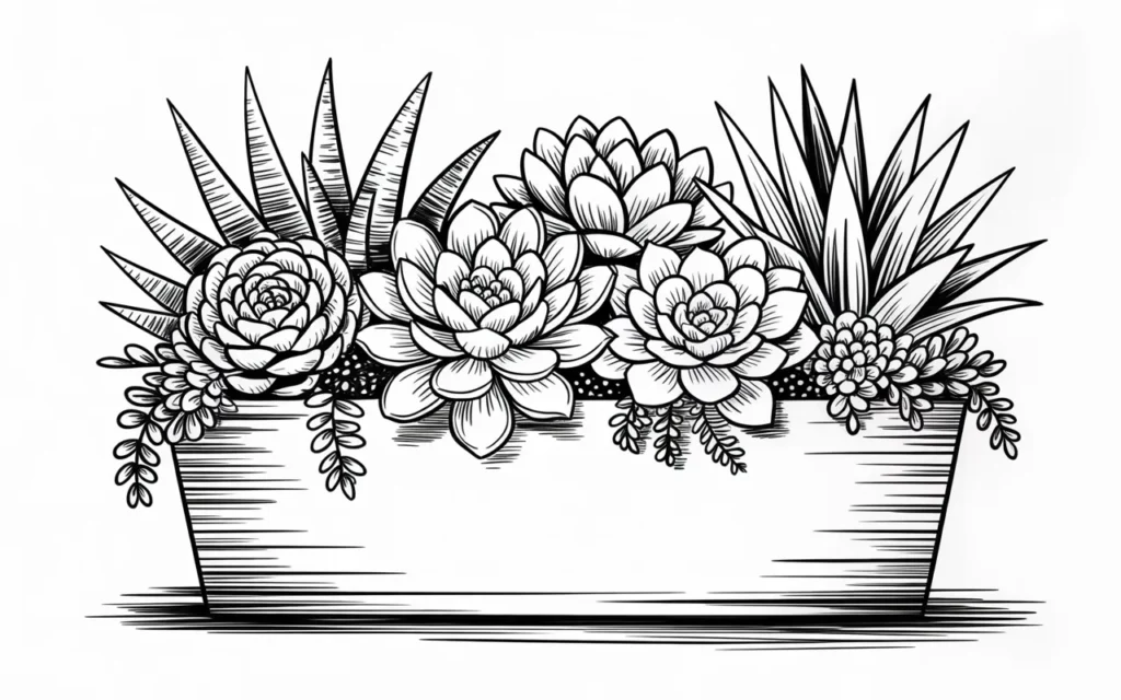 Flower Box Drawing