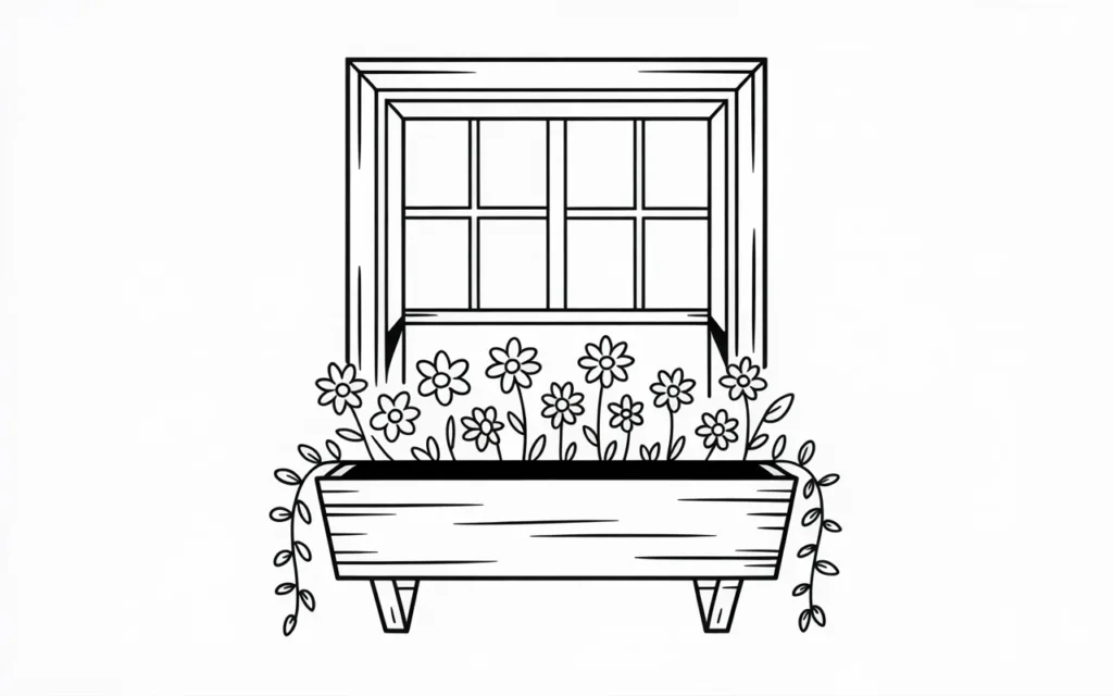 Flower Box Drawing