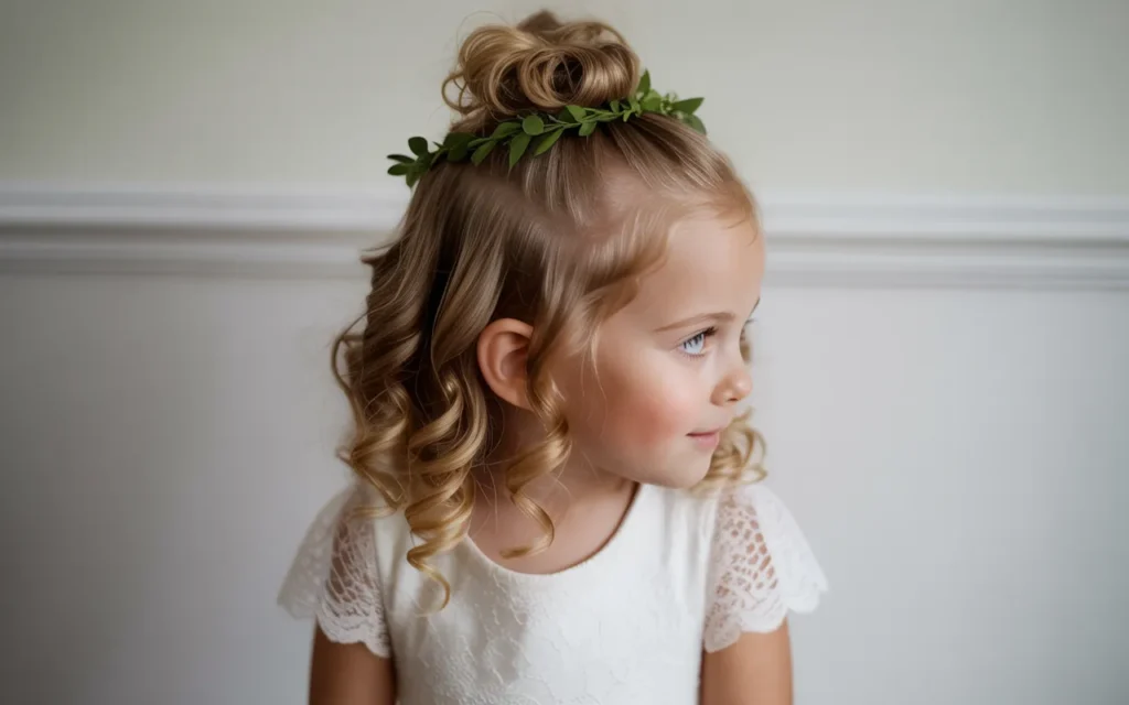 Flower Girl Hairstyles Half Up Half Down