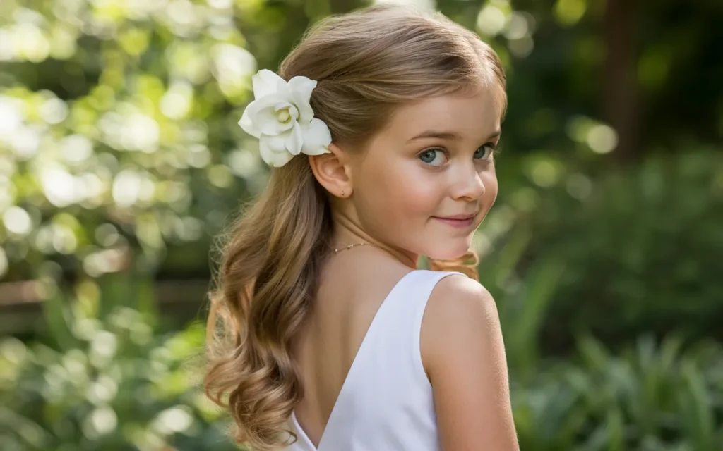 Flower Girl Hairstyles Half Up Half Down