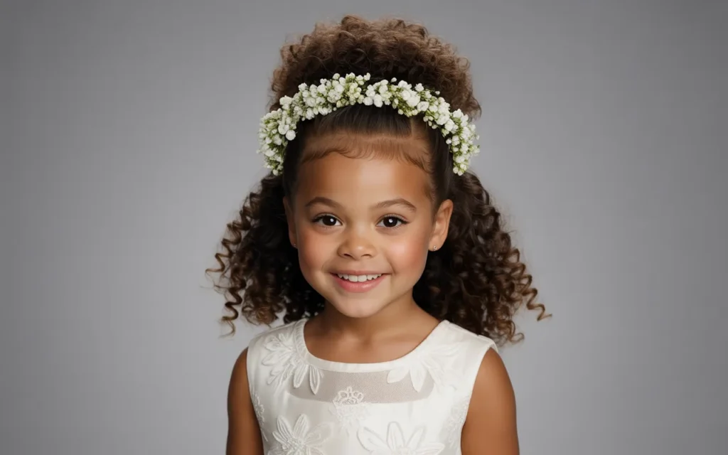 Flower Girl Hairstyles Curly Hair
