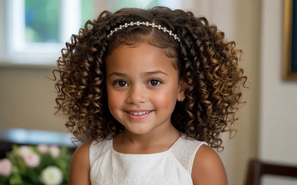 Flower Girl Hairstyles Curly Hair