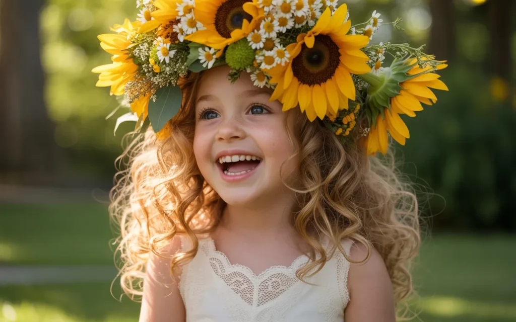 Flower Girl Hairstyles Curly Hair