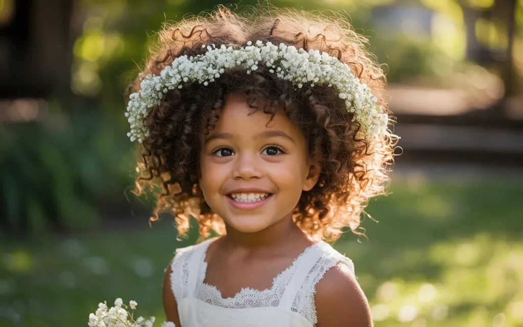 Flower Girl Hairstyles Curly Hair