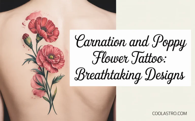 Carnation And Poppy Flower Tattoo