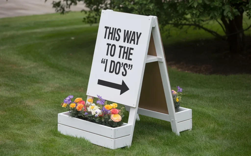 Wedding Flower Box Sign