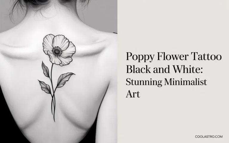 Poppy Flower Tattoo Black And White