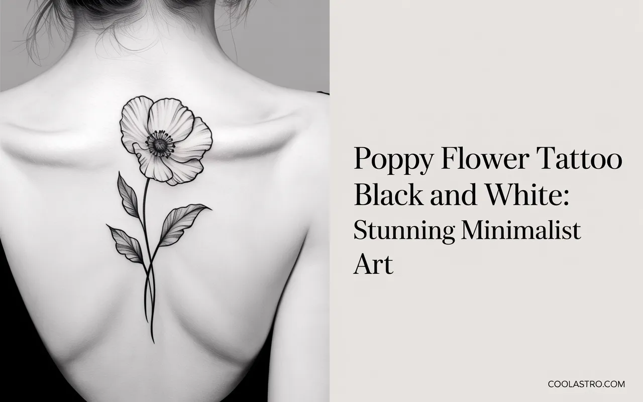 Poppy Flower Tattoo Black And White
