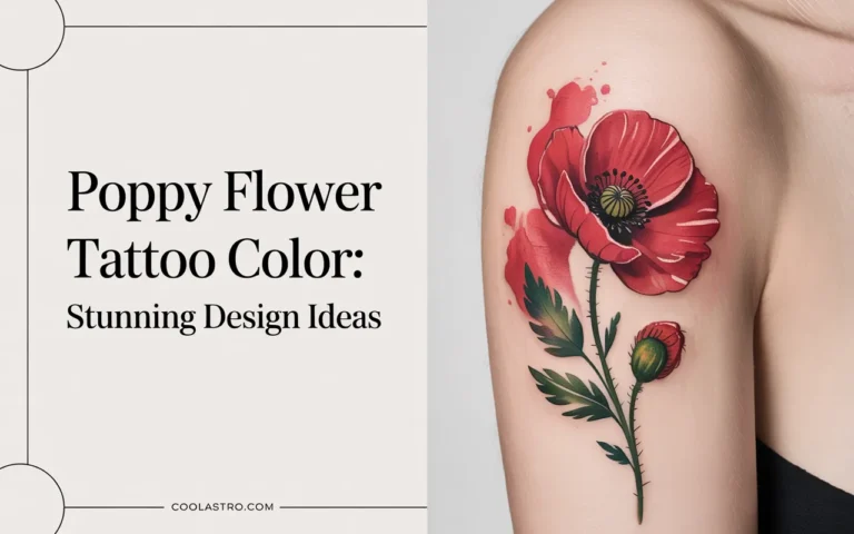 Poppy Flower Tattoo Color