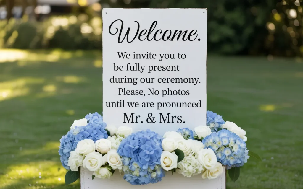 Wedding Flower Box Sign