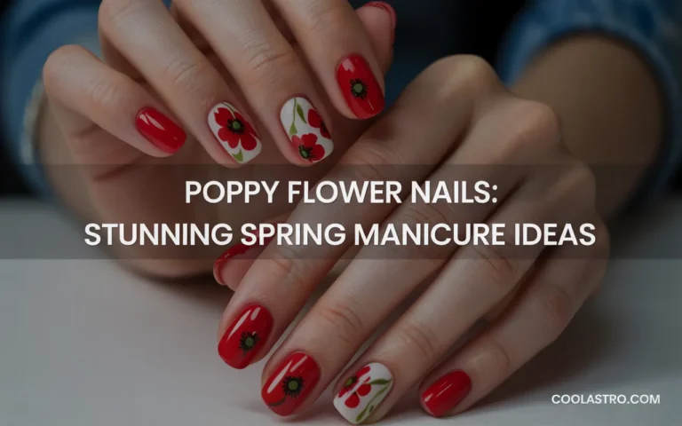 Poppy Flower Nails