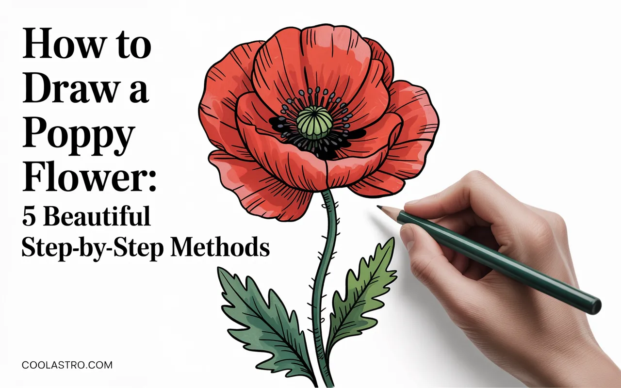 How To Draw A Poppy Flower