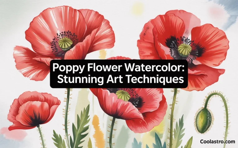 Poppy Flower Watercolor