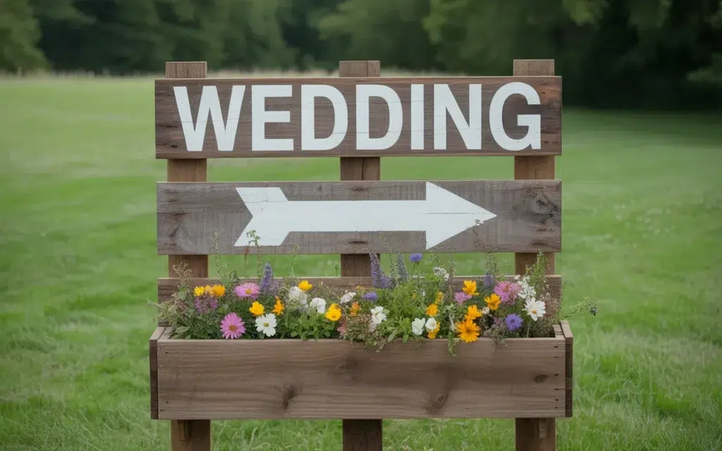 Wedding Flower Box Sign
