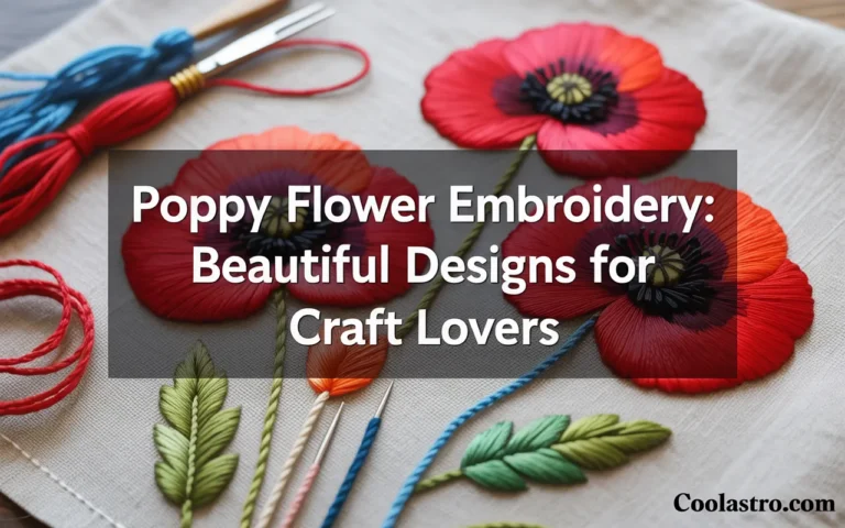 Poppy Flower Embroidery