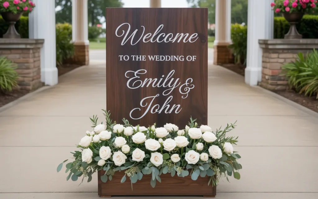 Wedding Flower Box Sign