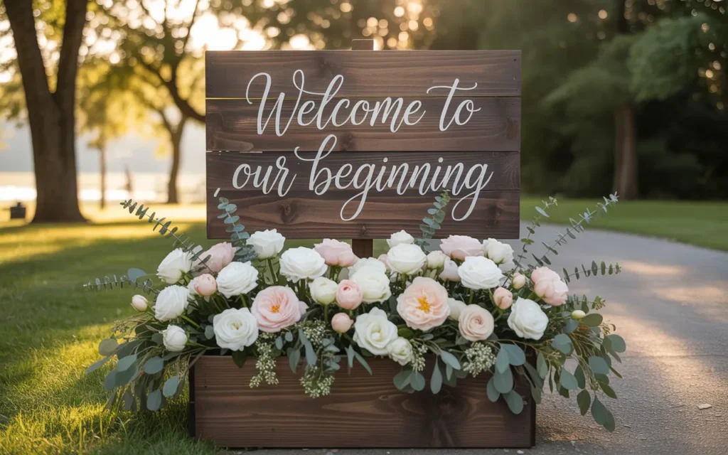 Wedding Flower Box Sign