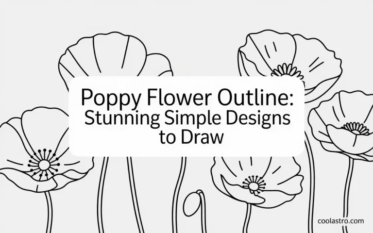 Poppy Flower Outline