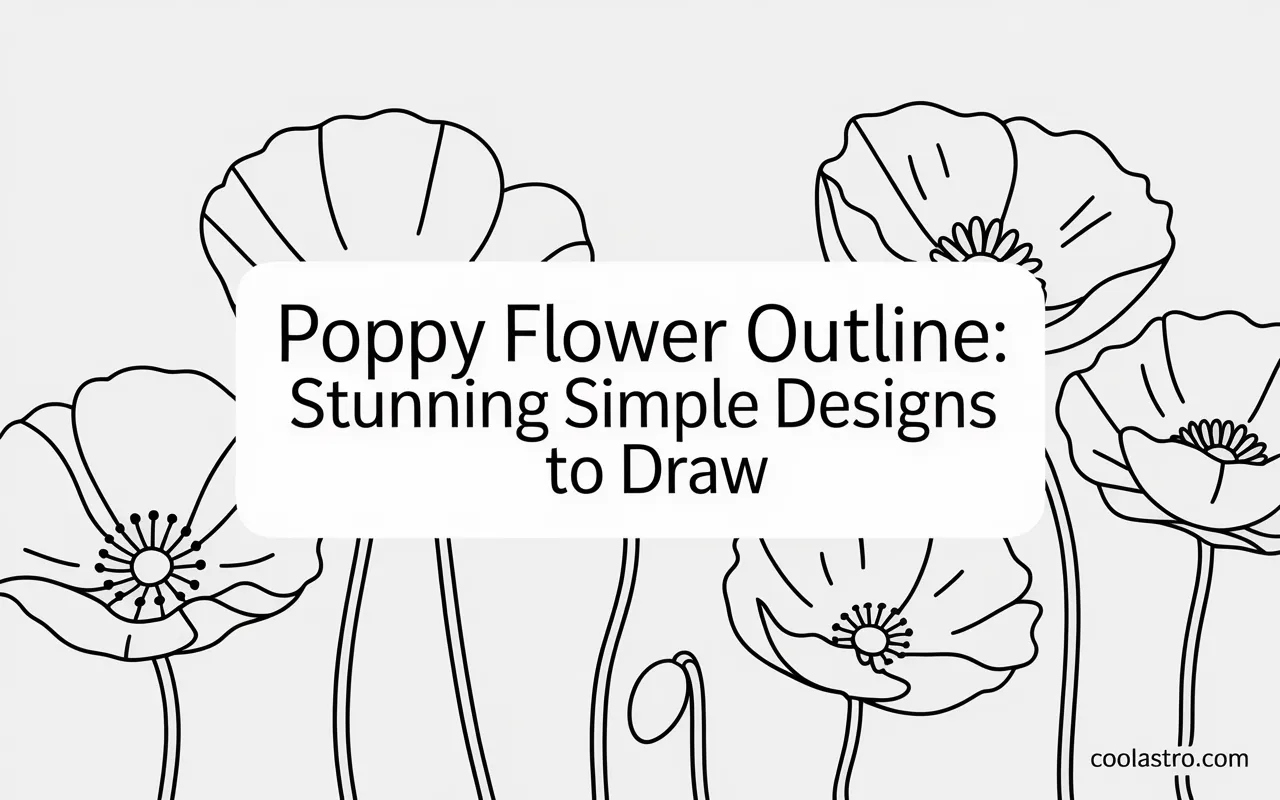 Poppy Flower Outline