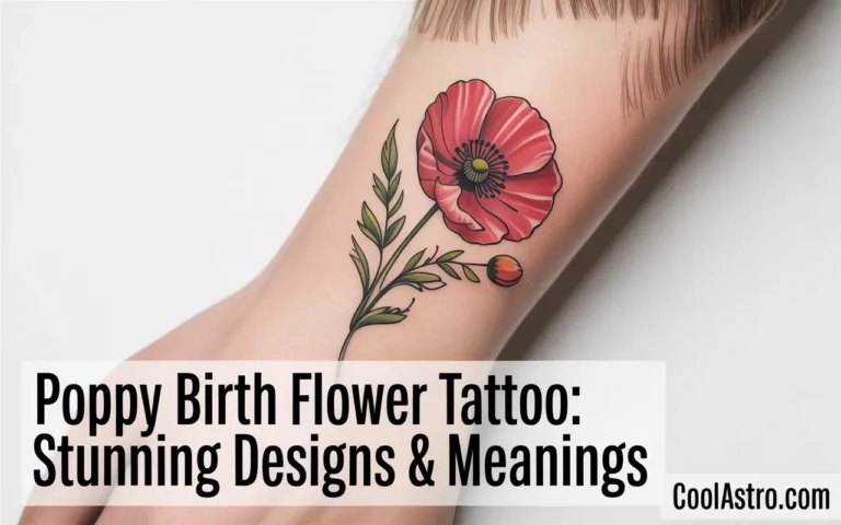 Poppy Birth Flower Tattoo