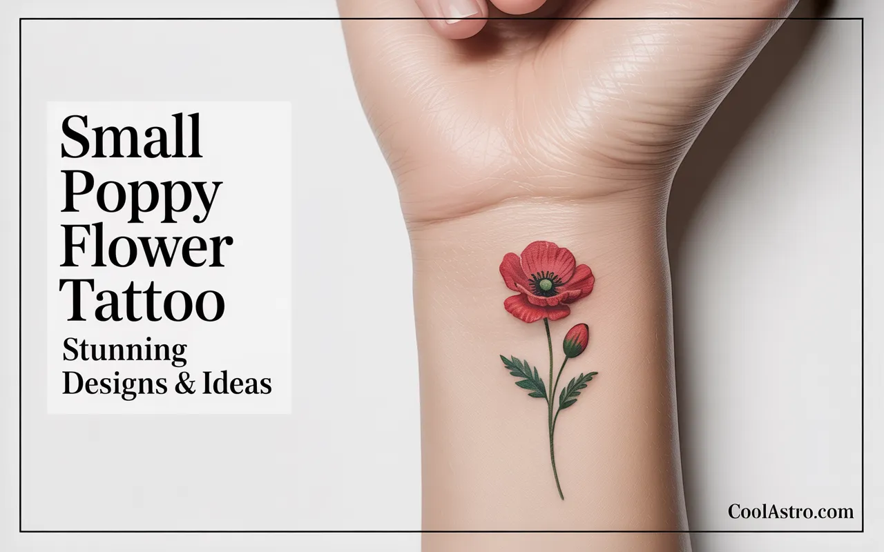 Small Poppy Flower Tattoo