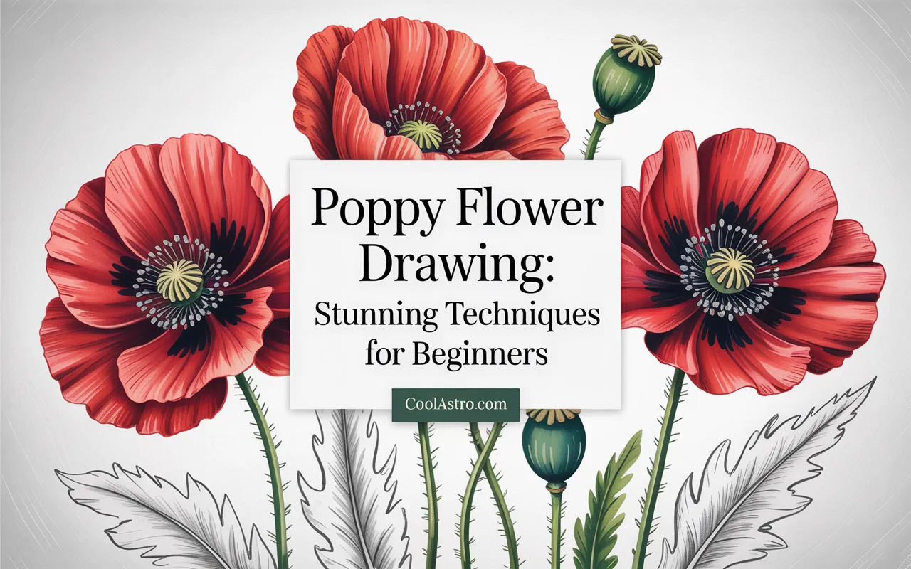 Poppy Flower Drawing